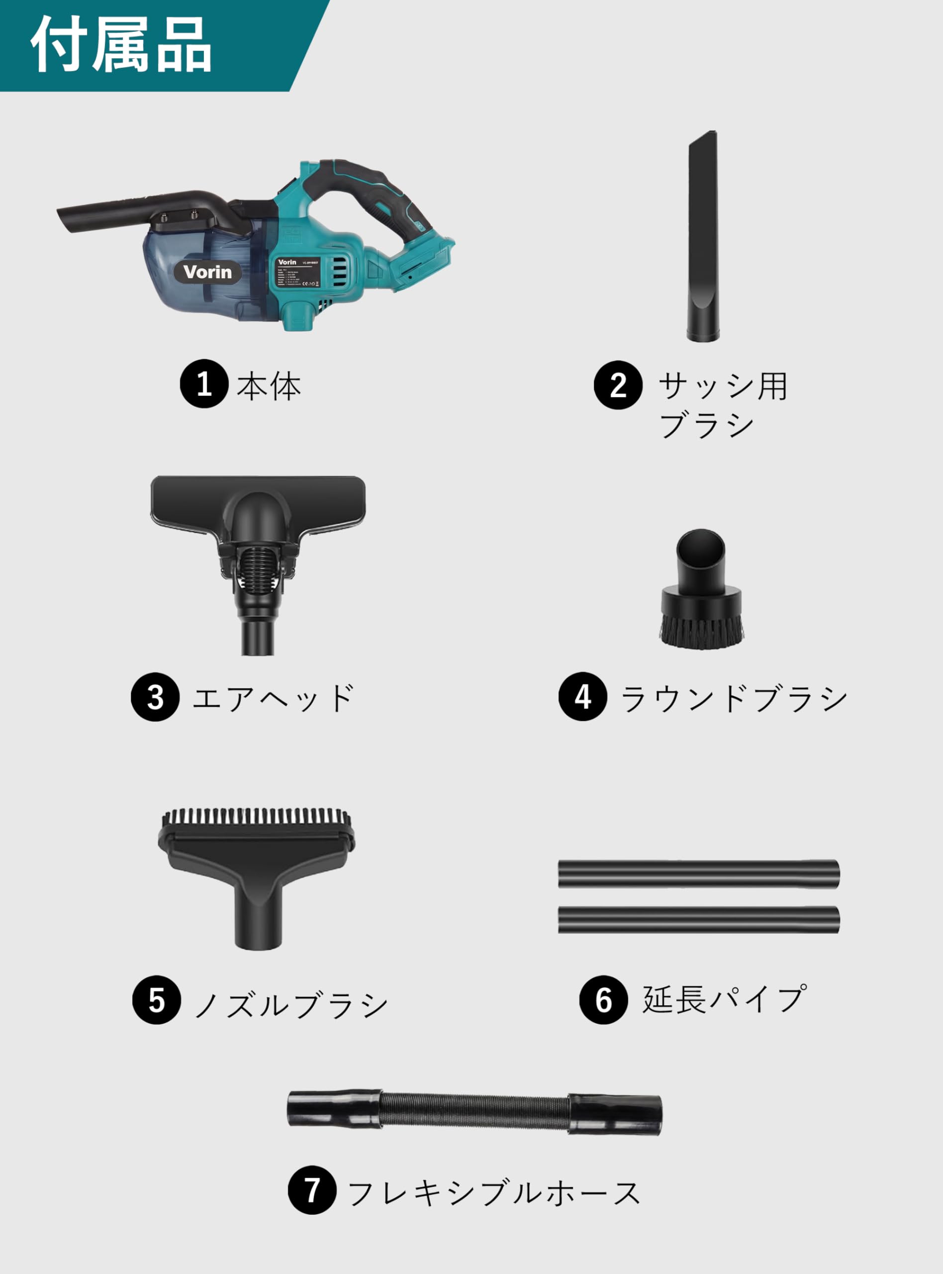 Amazon | VORIN 18V充電式掃除機 コードレス スティック＆ハンディ